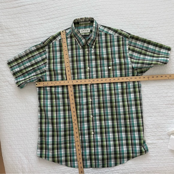Orvis Men’s Short Sleeve Shirt Plaid Button Up Cotton XL New Without Tags - Picture 4 of 6